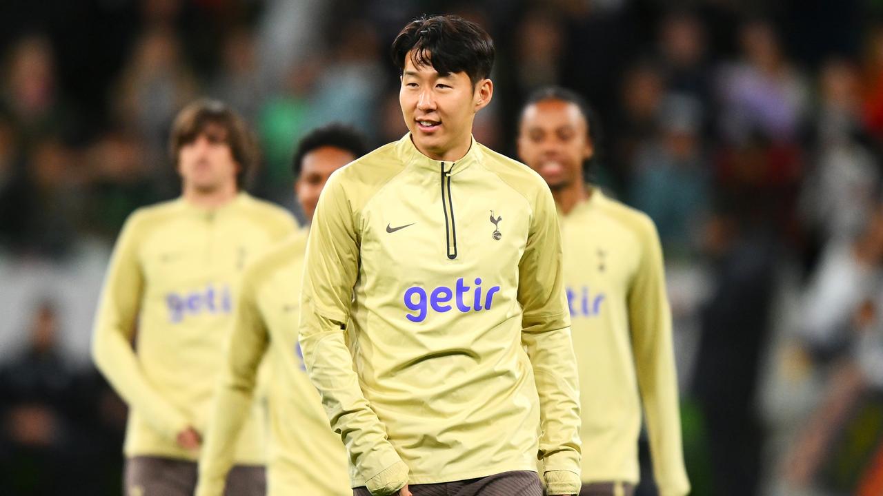 Spurs stars training at AAMI Park in Melbourne. Photo by Morgan Hancock/Getty Images