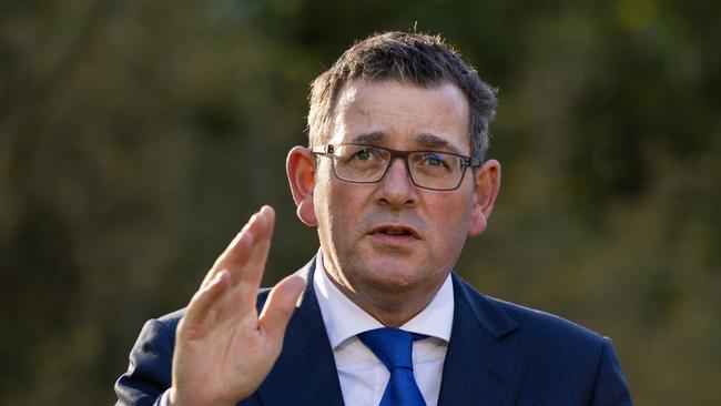 Daniel Andrews responds to the findings of IBAC’s Operation Sandon. Picture: Jason Edwards