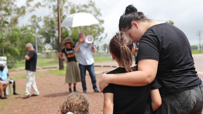 Close Don Dale protestors hold a demonstration for Invasion Day outside of the infamous prison for the third year in a row in 2024.