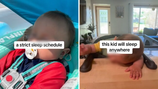 The mum-of-one doesn't follow a "strict" sleep schedule for her son. Source: TikTok/@leahvidaurre