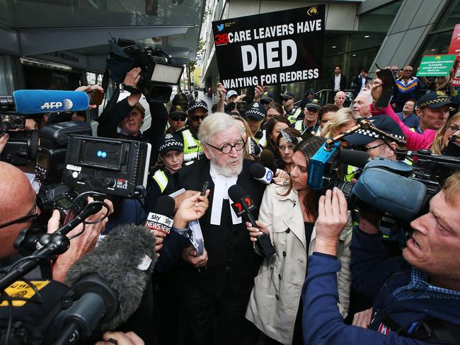 Robert Richter QC, lawyer for Cardinal George Pell, leaves the Melbourne County Court. Picture: Michael Dodge/Getty Images