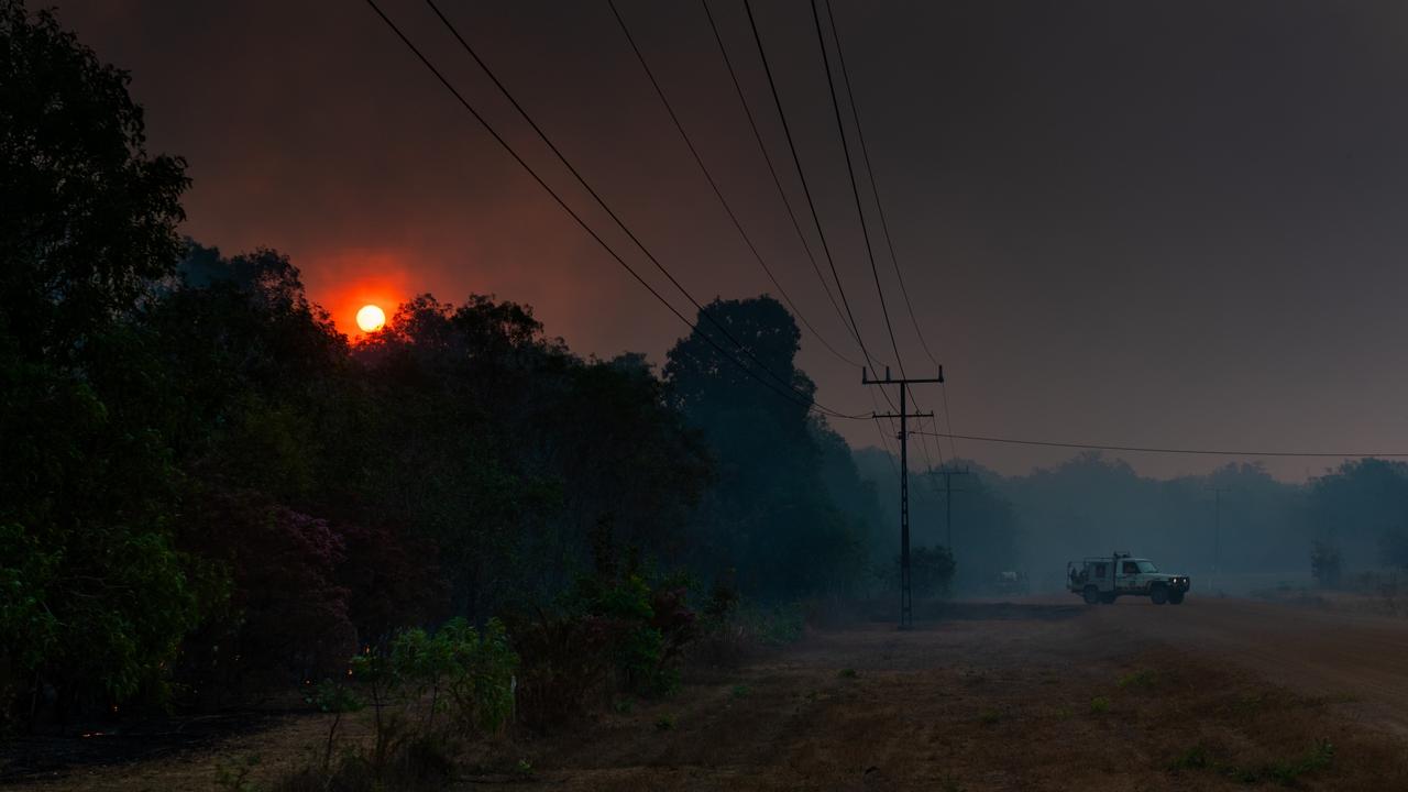 Firefighters contained a blaze at Noonamah on July 13. Twenty-five crews, the majority of whom were volunteers, had the fire under control within a few hours of it starting. Picture: Che Chorley