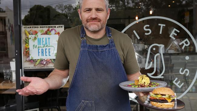 Mr Peebles owner Scott Curatolo is determined to persist with Meat Free Mondays. Picture: George Salpigtidis