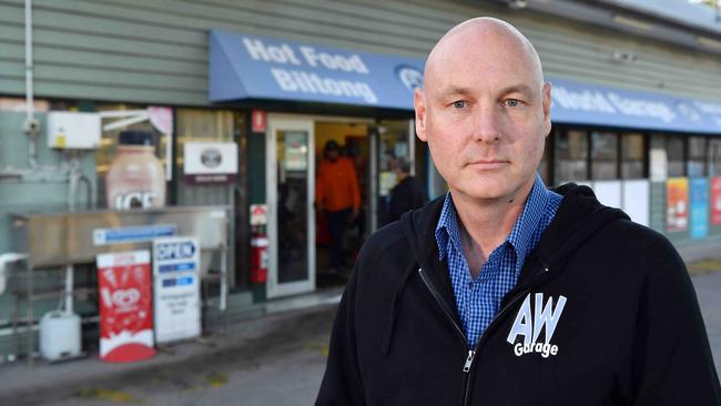 The Aussie World Garage owner, Steve Amos, is fighting against another servo development proposal. Picture: Patrick Woods.