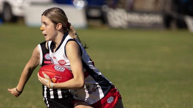 Rigby in action for Willunga last GSFL season. Picture: Willunga Football Club