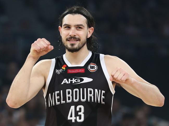 MELBOURNE, AUSTRALIA - DECEMBER 04:  Chris Goulding of Melbourne United celebrates after a basket during the round nine NBL match between Melbourne United and New Zealand Breakers at Hisense Arena on December 4, 2016 in Melbourne, Australia.  (Photo by Scott Barbour/Getty Images)