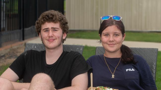 Kayne Muir and Charli Palmer at Mackay Gridiron vs Townsville Cyclones at West Tiger Park Walkerston. Saturday 20 January 2024 Picture:Michaela Harlow