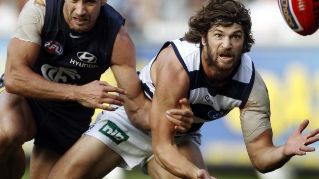 Max Rooke playing for Geelong in 2010 Picture: Andrew Walker