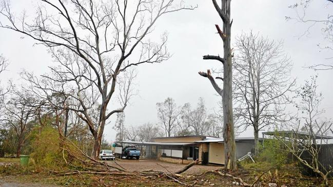 Storm damage at McIntosh Creek Rd, Gympie. Picture: Renee Albrecht.