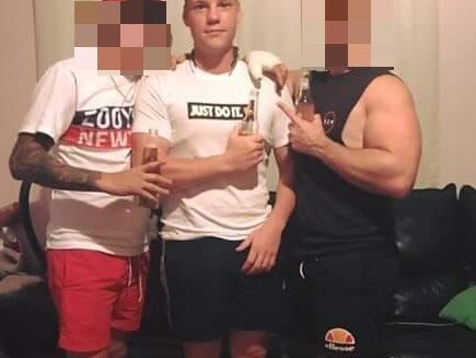 Emmett Raymond Sheard (centre) is charged with the alleged stabbing murder of Michael Black at Parklea jail. Picture: Facebook