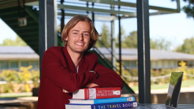 Christian College student Oscar Saffin said “exam vaccination” was key to his success in the final VCE assessments. Picture: Alan Barber