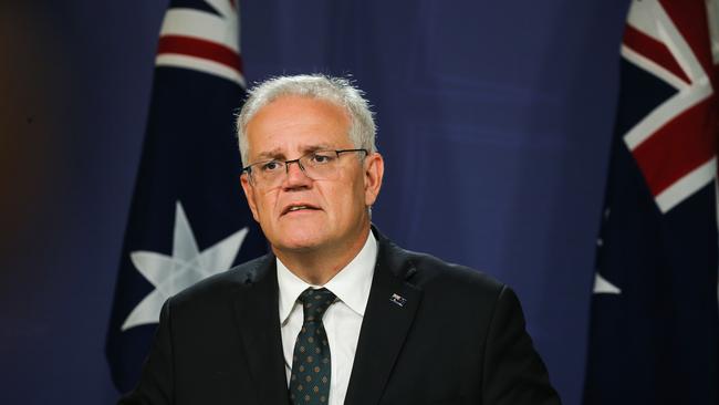 Prime Minister Scott Morrison announced sanctions against Russia. Picture: NCA Newswire/ Gaye Gerard