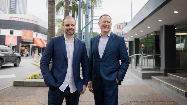 Westpac chief executive consumer and business lending Chris de Bruin and chief investment officer Paul Bari.