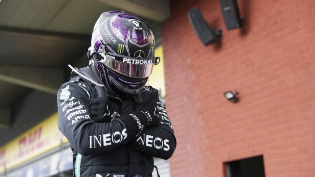 Lewis Hamilton paid tribute to Chadwick Boseman again after his Belgian Grand Prix victory.