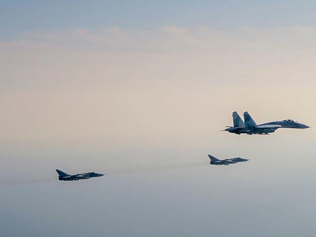 Russian fighter jets violating Swedish airspace east of the Swedish Baltic Sea island of Gotland, earlier this week. Picture: Swedish Air Force