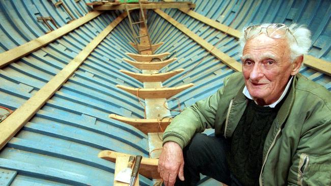 Mordialloc boat builder, the late Jack Pompei, 80, at his workshop.