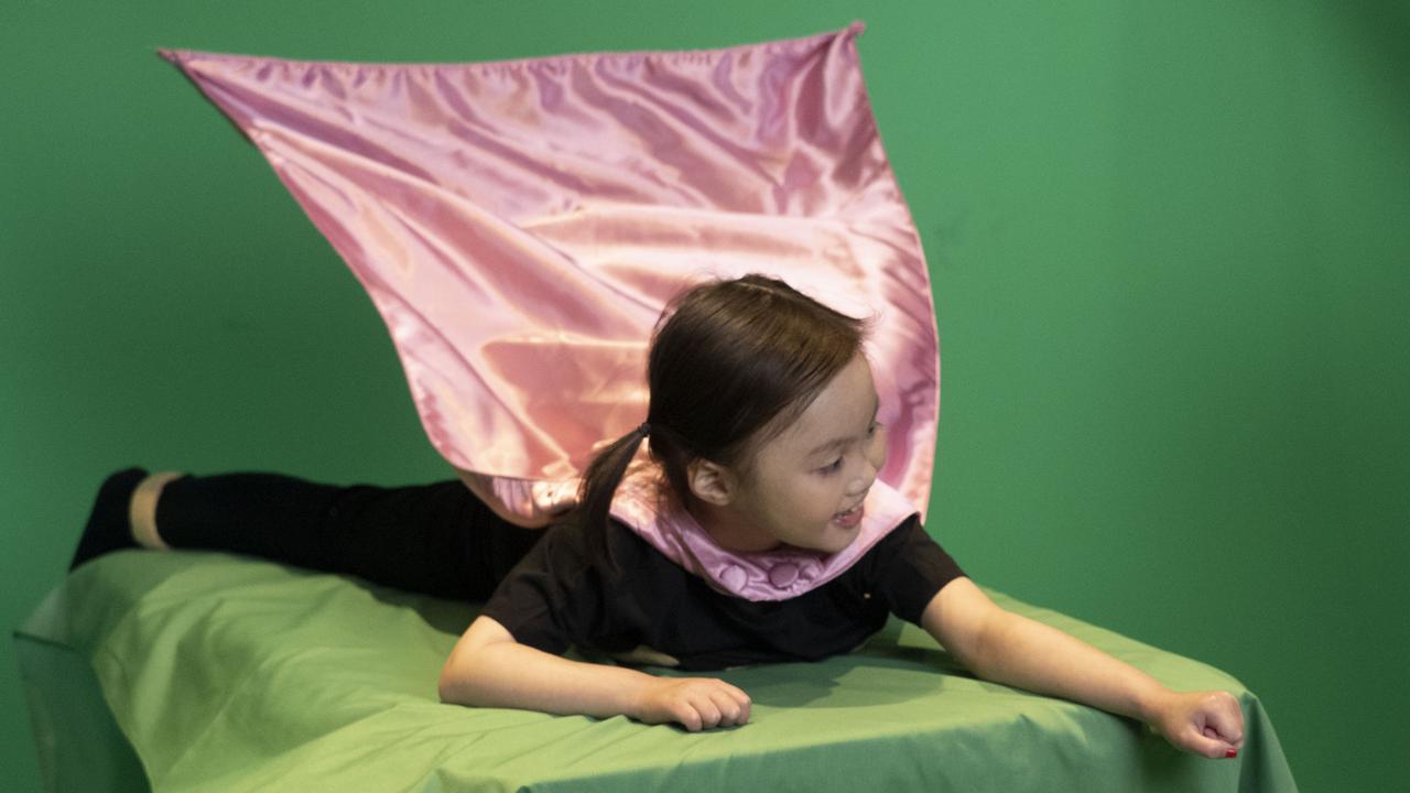 Maddy Suy soars in her own movie, Mighty Maddy, which helps the nine-year-old understand her DIPG prognosis.