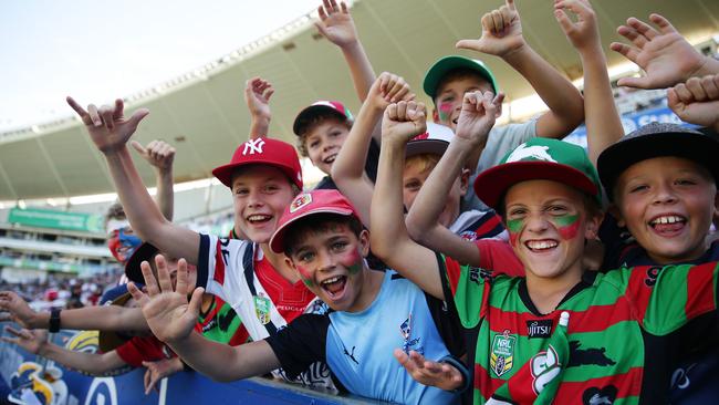 A big crowd is expected for the clash between Souths and Roosters at Stadium Australia. Picture: Brett Costello