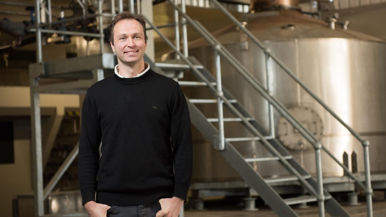 Ostra Distillers founder Dawid Ostrowski at the company's facility in Robinvale, Victoria. Picture: Simon Shiff