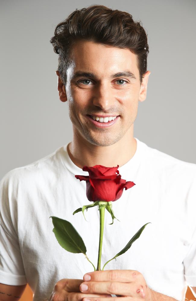 Will you accept this rose? The Bachelor Matty Johnson. Picture: Dylan Robinson