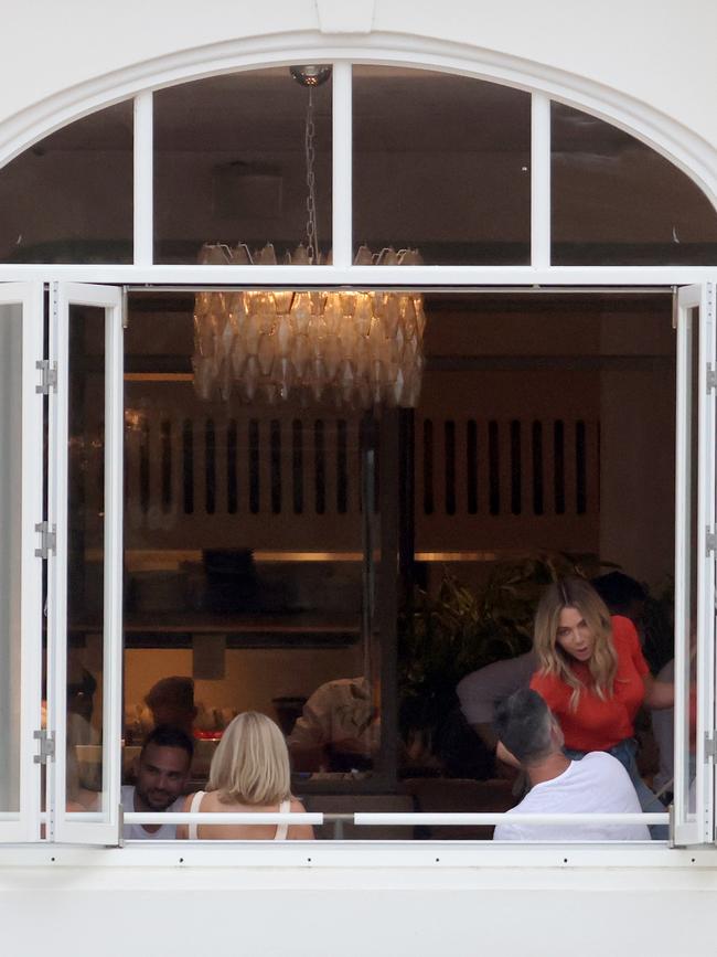 Nadia Bartel was spotted dining with friends in Coogee.