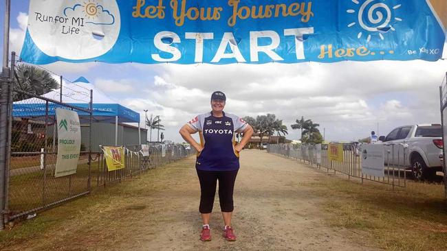 ON YOUR MARKS: Run for Mi Life organiser Jo Shanks at the completion of last year's event, which attracted 1100 participants. Picture: Luke Mortimer