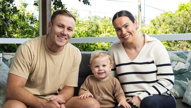 Billy Walters with his wife Rachel and son Hugo. Picture: David Kelly