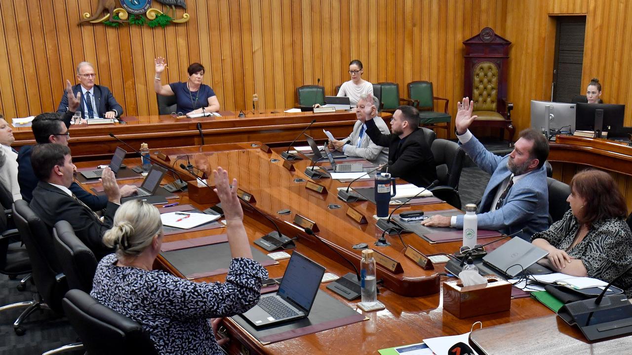 Townsville City Councillors vote councillor Ann-Maree Greaney in as acting mayor at a special meeting held in December. Picture: Evan Morgan