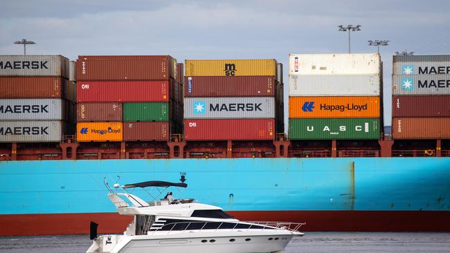 Australia’s largest container and general cargo port, the Port of Melbourne. Picture: Mark Stewart