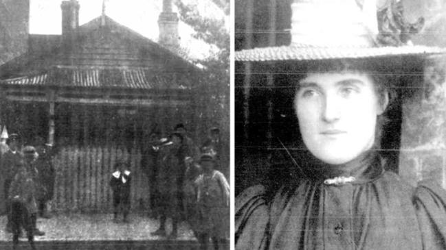 The house in Osborne St, South Yarra where the victim consorted with Beatrice Jamieson aka Thelka Debburke, pictured right. Images: Trove