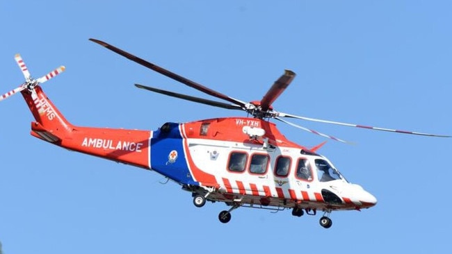 An air ambulance was dispatched to the scene in Longwarry where a driver crashed into a tree. Picture: Supplied