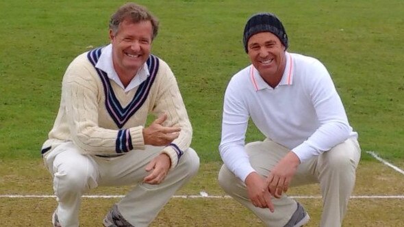 Shane Warne played twice in an annual cricket match in Sussex, and spent hours speaking and taking photos with delighted fans.