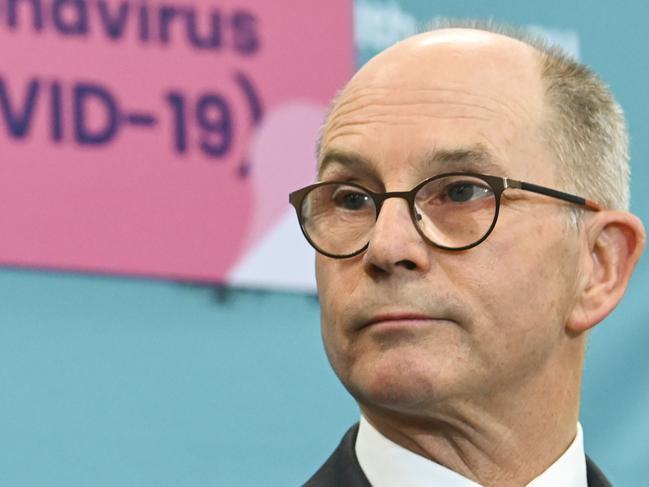 Deputy Chief Medical Officer Professor Paul Kelly speaks to the media during a press conference at the Australian Department of Health in Canberra, Tuesday, April 14, 2020. (AAP Image/Lukas Coch) NO ARCHIVING