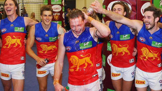 Alex Witherden celebrates his first win last season.
