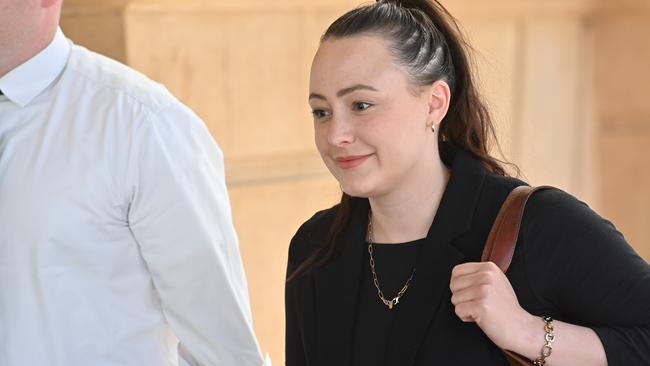 Constable Anthea Beck outside court. Picture: Keryn Stevens