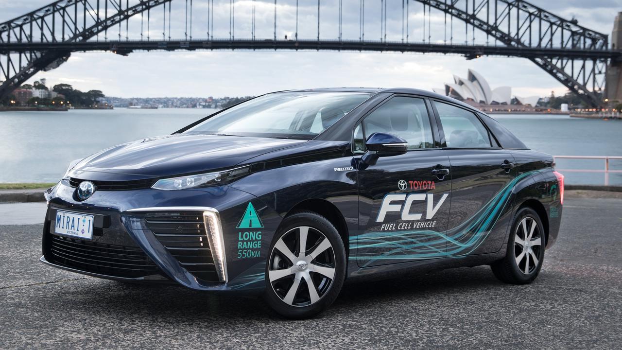 The Toyota Mirai uses hydrogen to power an electric motor. The only tailpipe emission is water.