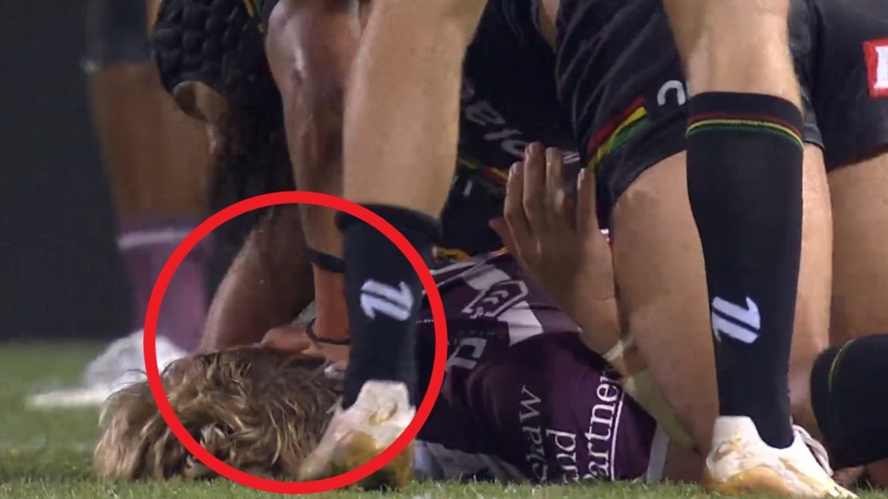 The incident that was believed to have started it. Photo: Fox Sports