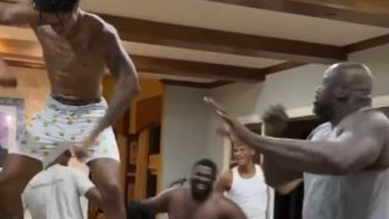 Shaq was having a good time with his family in isolation.