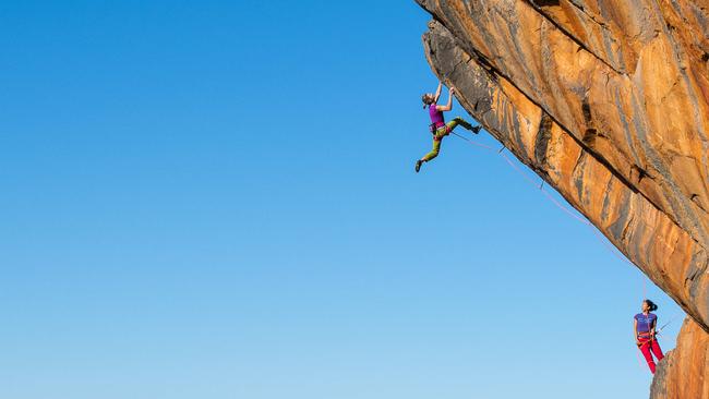 Rock climbers in the Victorian Grampians. Picture: Simon Carter