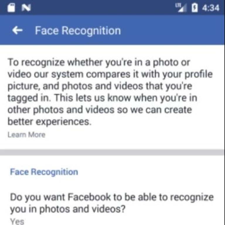 An image from a Facebook blog post about its use of facial recognition.