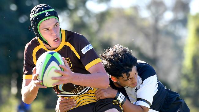 Padua College player Isaac Boal AIC First XV rugby between Iona College and Padua College. Saturday May 20, 2023. Picture, John Gass