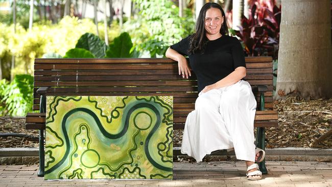 North Queensland mum Tahlia Isaac has transformed her life from being incarcerated to becoming a criminologist and social justice advocate. Picture: Shae Beplate.