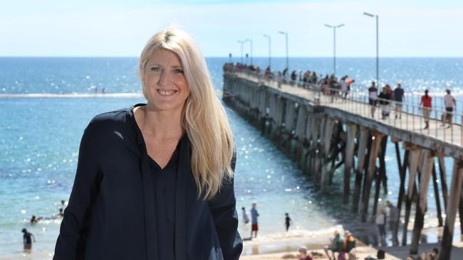 Onkaparinga Mayor Erin Thompson at Port Noarlunga. Picture: Dean Martin