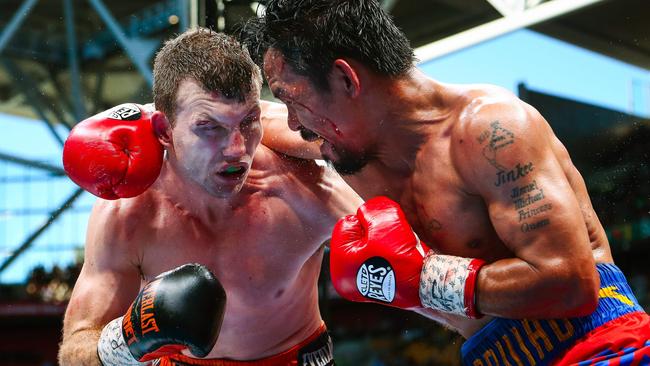 Jeff Horn stunned Manny Pacquiao in 2017. Picture: AFP