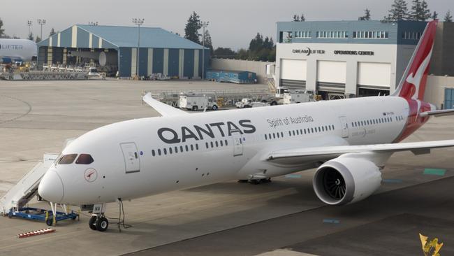 Qantas has received its first Boeing 787 Dreamliner plane. Picture: Qantas