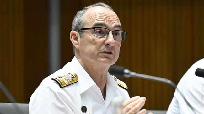 Admiral David Johnston says keeping an Australian military asset within range of the frequency would have been a major undertaking. Picture: NewsWire / Martin Ollman