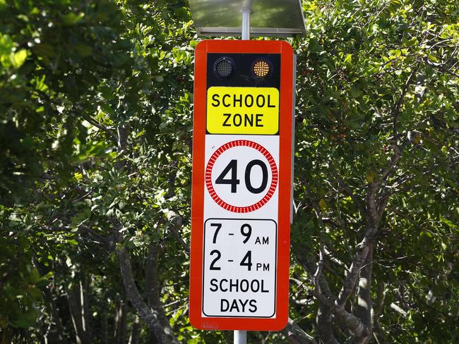 BRISBANE, AUSTRALIA - NewsWire Photos JANUARY 23, 2023: New fixed speed cameras  inside flashing school zone signs will be switched on for the first time on January 23 across Queensland. Picture: NCA NewsWire/Tertius Pickard