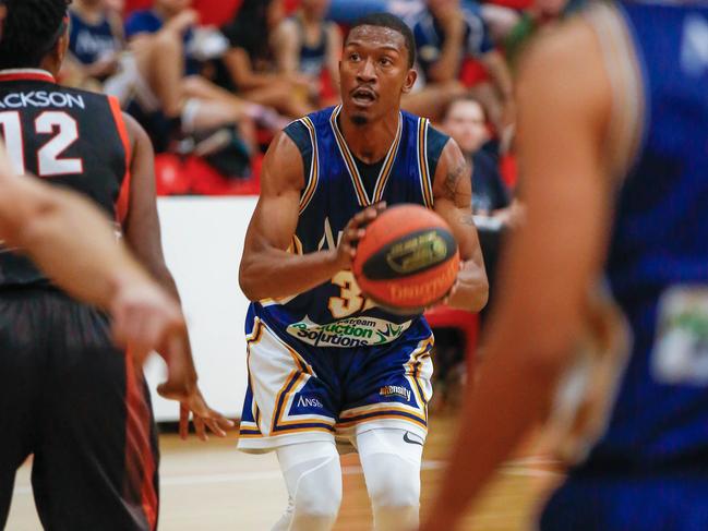 Ansett’s Fred Williams scored 32 points in his team’s win over Palmerston. Picture: Glenn Campbell