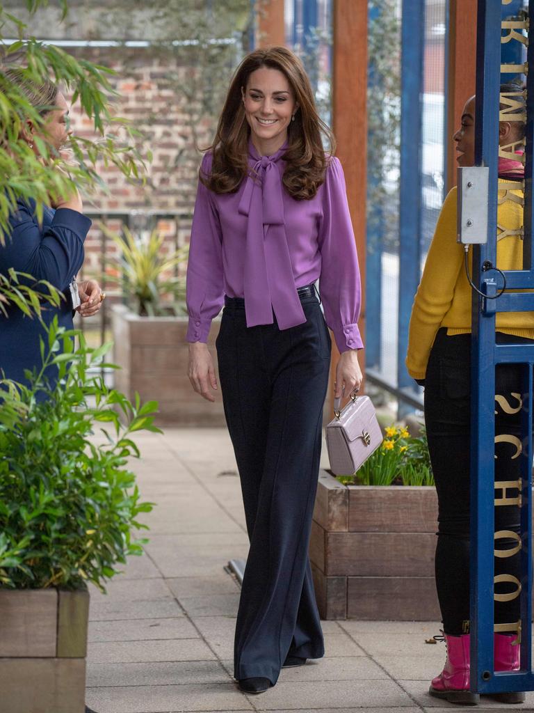 The Duchess visited the Henry Fawcett Children’s Centre to learn more about the work being done by local organisations. Picture: Arthur Edwards/POOL/AFP