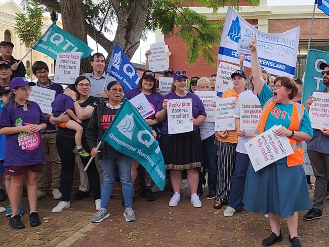WATCH: Teachers protest ‘dangerous job’ staffing shortages